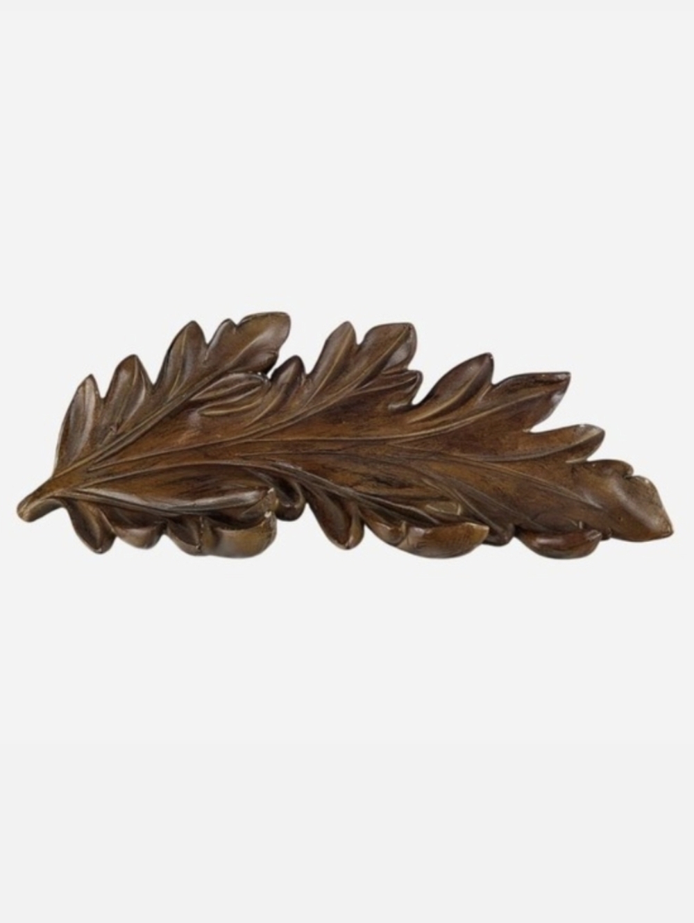 Carved Acanthus Leaf Wall Decor Architectural Accent Dark Walnut‎